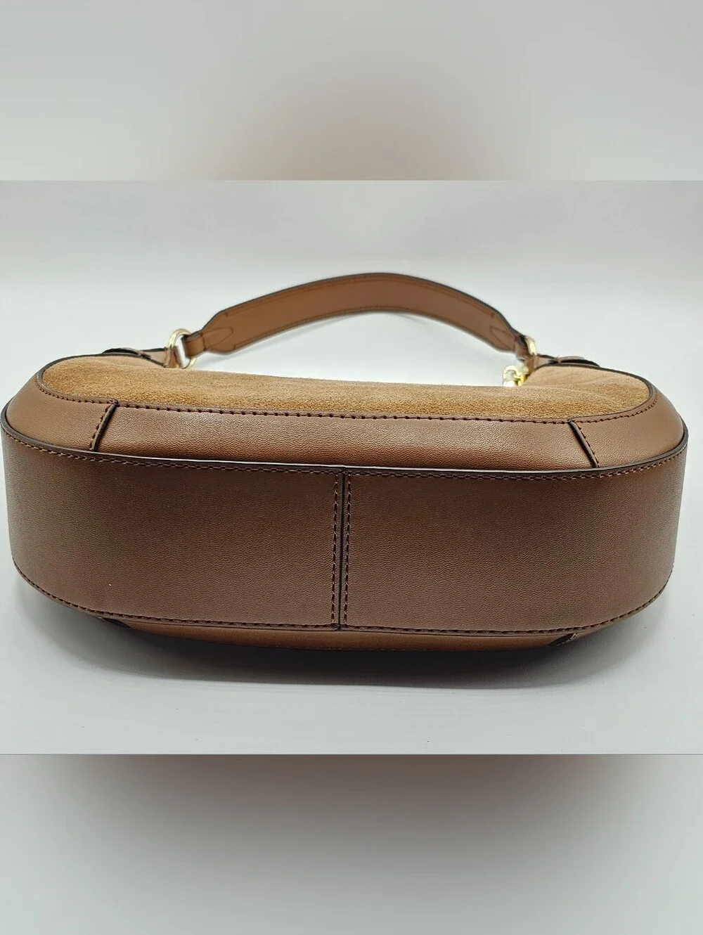 Michael Kors Preston Small Brown Suede Leather Hobo Shoulder Bag NWT